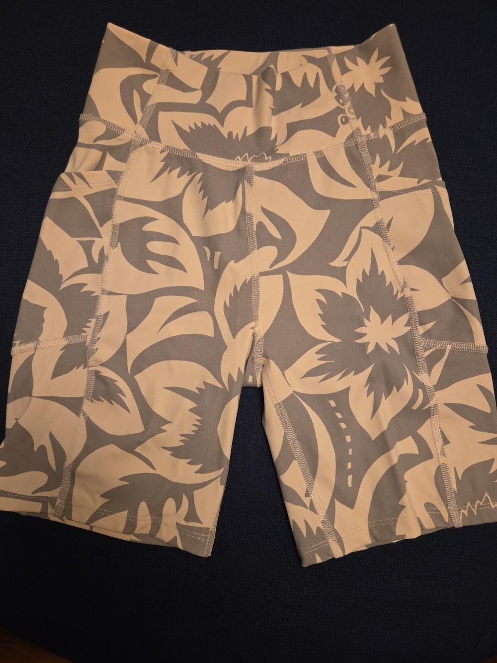 Madewell MWL Floral High Rise Bike Shorts Side Pockets XXS